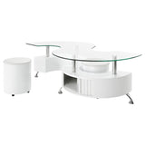 Buckley 3-piece Coffee Table and Stools Set White High Gloss | King | White | White High Gloss | 703400