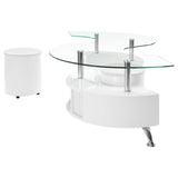 Buckley 3-piece Coffee Table and Stools Set White High Gloss | King | White | White High Gloss | 703400