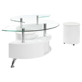Buckley 3-piece Coffee Table and Stools Set White High Gloss | King | White | White High Gloss | 703400