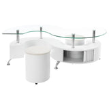 Buckley 3-piece Coffee Table and Stools Set White High Gloss | King | White | White High Gloss | 703400