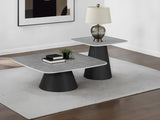 Eason 2-piece Cocktail Coffee Table Set Concrete and Black | Grey | Concrete | 703500