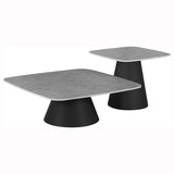 Eason 2-piece Cocktail Coffee Table Set Concrete and Black | Grey | Concrete | 703500