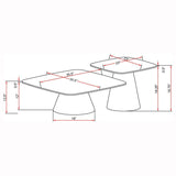 Eason 2-piece Cocktail Coffee Table Set Concrete and Black | Grey | Concrete | 703500
