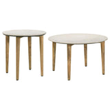 Aldis 2-piece Coffee and End Table Set White | White | 703718-S2