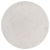 Aldis Round Marble Top Coffee Table White and Natural | White | 703718