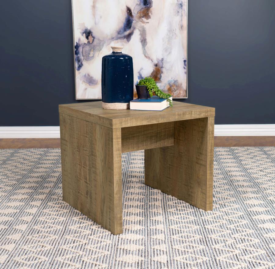 Lynette Square Engineered Wood End Table Mango | King | Brown | Mango | 704127