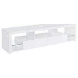 Jude 2-drawer Engineered Wood 71-inch TV Stand High Gloss White | White | White High Gloss | 704251
