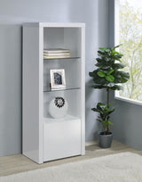 Jude 3-shelf Engineered Wood Media Tower High Gloss White | White | White High Gloss | 704254