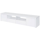 Jude 2-door Engineered Wood 79-inch TV Stand High Gloss White | White | White High Gloss | 704262