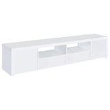 Jude 2-door Engineered Wood 79-inch TV Stand High Gloss White | White | White High Gloss | 704262