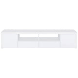 Jude 2-door Engineered Wood 79-inch TV Stand High Gloss White | White | White High Gloss | 704262