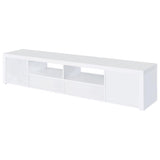 Jude 2-door Engineered Wood 79-inch TV Stand High Gloss White | White | White High Gloss | 704262