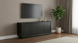 Leandro 72-inch 4-door TV Stand Media Console Burnished Black | Black | Burnished Black | 704633