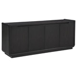 Leandro 72-inch 4-door TV Stand Media Console Burnished Black | Black | Burnished Black | 704633