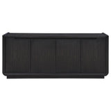 Leandro 72-inch 4-door TV Stand Media Console Burnished Black | Black | Burnished Black | 704633