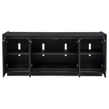 Leandro 72-inch 4-door TV Stand Media Console Burnished Black | Black | Burnished Black | 704633
