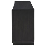 Leandro 72-inch 4-door TV Stand Media Console Burnished Black | Black | Burnished Black | 704633