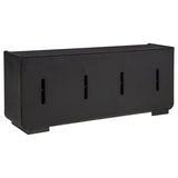 Leandro 72-inch 4-door TV Stand Media Console Burnished Black | Black | Burnished Black | 704633