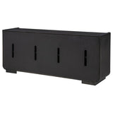 Leandro 72-inch 4-door TV Stand Media Console Burnished Black | Black | Burnished Black | 704633