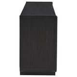 Leandro 72-inch 4-door TV Stand Media Console Burnished Black | Black | Burnished Black | 704633