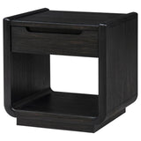 Leandro 1-drawer Wood Occasional Side End Table Burnished Black | Black | Burnished Black | 704637