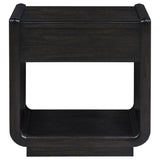 Leandro 1-drawer Wood Occasional Side End Table Burnished Black | Black | Burnished Black | 704637