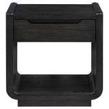 Leandro 2-piece Wood Coffee and End Table Set Burnished Black | Black | Burnished Black | 704638-S2