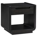 Leandro 3-piece Wood Coffee and End Table Set Burnished Black | Black | Burnished Black | 704638-S3