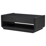 Leandro 2-drawer Wood Cocktail Coffee Table Burnished Black | Black | Burnished Black | 704638
