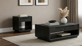 Leandro 2-drawer Wood Cocktail Coffee Table Burnished Black | Black | Burnished Black | 704638