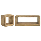 Benton 2-piece Solid Mango Coffee and End Table Set Natural | Beige | Natural | 704838-S2