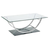Danville 3-piece Glass Top Coffee and End Table Set Chrome | Silver | Chrome | 704988-S3