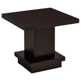 Reston Square Engineered Wood Side End Table Cappuccino | King | Brown | Cappuccino | 705167