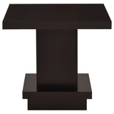 Reston Square Engineered Wood Side End Table Cappuccino | King | Brown | Cappuccino | 705167