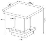 Reston Square Engineered Wood Side End Table Cappuccino | King | Brown | Cappuccino | 705167