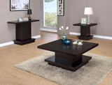 Reston Square Engineered Wood Side End Table Cappuccino | King | Brown | Cappuccino | 705167