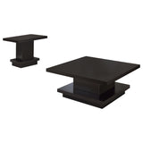 Reston 2-piece Square Coffee and End Table Set Cappuccino | Brown | Cappuccino | 705168-S2