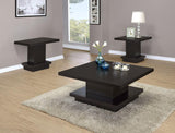 Reston 2-piece Square Coffee and End Table Set Cappuccino