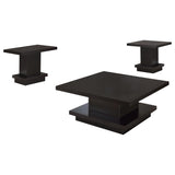 Reston 3-piece Square Coffee and End Table Set Cappuccino | Brown | Cappuccino | 705168-S3