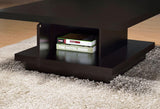 Reston Square Engineered Wood Coffee Table with Casters Cappuccino | King | Brown | Cappuccino | 705168