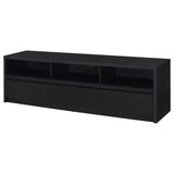 Rutland 78-inch 3-drawer TV Stand Media Console Black | Black | 705803