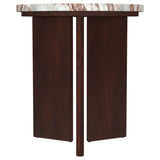 Jenna 2-piece Round Marble Top Coffee Table Set Brown | King | Brown | 706168-S2