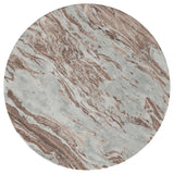 Jenna 2-piece Round Marble Top Coffee Table Set Brown | King | Brown | 706168-S2