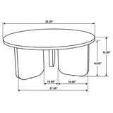 Jenna 2-piece Round Marble Top Coffee Table Set Brown | King | Brown | 706168-S2