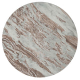 Jenna 3-piece Round Marble Top Coffee Table Set Brown | White | Brown | 706168-S3