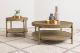 Arini 2-piece Round Coffee and End Table Set Sand Wash | Beige | Sand Wash | 706188-S2