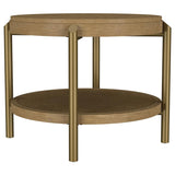 Arini 2-piece Round Coffee and End Table Set Sand Wash | Beige | Sand Wash | 706188-S2