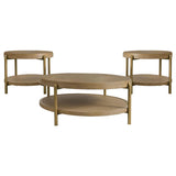 Arini 3-piece Round Coffee and End Table Set Sand Wash | Beige | Sand Wash | 706188-S3