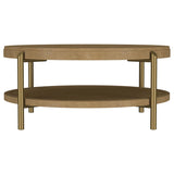 Arini 3-piece Round Coffee and End Table Set Sand Wash | Beige | Sand Wash | 706188-S3