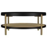 Arini 2-piece Round Coffee and End Table Set Black | Black | 706198-S2